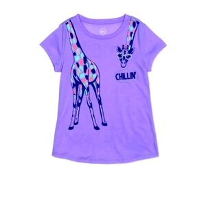 Wonder nation giraffe 🦒 💜 girls short sleeve t- shirt size XL (14-16)